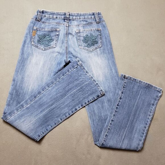 VINTAGE Embroidered Amor flare / bootcut jeans - Picture 4 of 16